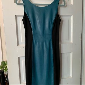 Beautiful Aqua Leather Dress